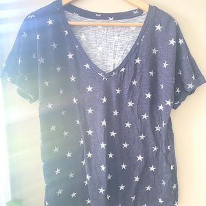 MAURICES | navy blue with starts short sleeve